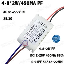 2 Pieces Isolation 12W AC85-277V LED Driver 4-8x2W 450mA DC12-28V  LED Power Supply Constant Current  Ceiling Lamp Free Shipping 2024 - buy cheap