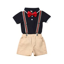 2019 Hot Sale 2PCS Baby Infant Boys Short Sleeve Top Clothes Toddler Pants Set Outfits Baby Clothing Set 18M-5Y 2024 - buy cheap