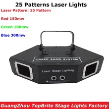 New 25 Patterns RGB Full Color Laser Projector Lights 550mW Super Bright DJ Party Music Laser Stage Lighting Effect For Sales 2024 - buy cheap