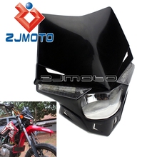 Universal Motorcycle Headlight For CRF XR WRF YZF DRZ RMZ XT WR Supermoto Dirt Bike Headlight Fairing Motocross Off Road 2024 - buy cheap