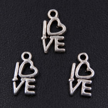 20pcs  Silver Color Love Letter Charms Words  Pendant For Jewelry Making Valentine's Day Gift A2399 2024 - buy cheap