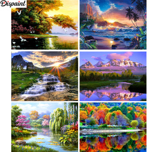 Dispaint-pintura de diamante 5D DIY "hermoso paisaje", bordado 3D con diamantes de imitación cuadrados o redondos, estilo punto de cruz 5D, decoración del hogar 2024 - compra barato