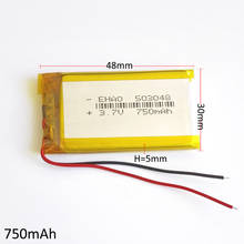 503048 3.7V 750mAh Lithium Polymer LiPo ion Rechargeable Battery For Mp3 MP4 GPS bluetooth ebooks power bank tablet pc camera 2024 - buy cheap