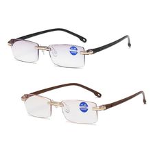 Gafas de lectura sin montura ultraligeras, lentes transparentes, Unisex, blu-ray Anti radiación, lectores de presbicia de Ordenador + 1,0 a + 4,0 2024 - compra barato