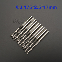 10pcs 3.175*2.5MM *17MM Two Flutes Ball Nose Bits, Carbide End Mill, Engraving Cutting Tools, CNC Router Cutters, Acryl, PVC 2024 - buy cheap