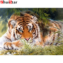 5d diy pintura diamante ponto cruz animais tigre cristal bordado 3d diamante completo mosaico decoração da casa xy1 2024 - compre barato