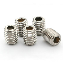 304 stainless steel flat end screw GB77 inner six angle headless screw set screw M4*12 2024 - buy cheap