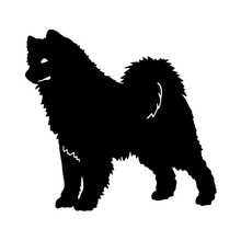 13.5*12.7CM Samoyed Dog Car Stickers Reflective Vinyl Decal Car Styling Truck Decoration Black/Silver S1-0792 2024 - buy cheap