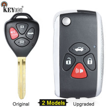 KEYECU for Toyota Land Cruiser FJ Rav4 Yaris Venza Original/ Modified Flip Remote Car Key Shell Case Fob 4 Button TOY43 2024 - buy cheap