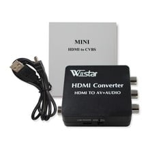 Convertidor de HDMI a AV 3RCA, adaptador Coaxial de HDMI a SPDIF, compatible con PAL/NTSC con Cable USB HDMI2AV 2024 - compra barato