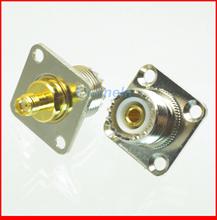 5pcs/lot UHF female SO239 to SMA female flange mount RF adapter connector 2024 - buy cheap