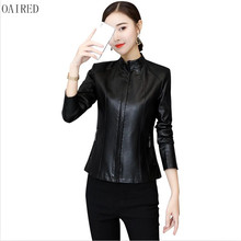 Leather jacket Women Outerwear Spring 2022 New Leather Coat Women Short Slim Motorcycle Leather Clothing Female OAIRED 2024 - buy cheap
