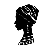 Африканская Женская виниловая наклейка на стену, спальня, этнический стиль, домашний декор, интерьер, гостиная, настенная наклейка, Африканский мугал G111 2024 - купить недорого