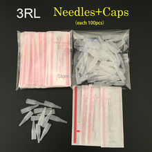 Free Shipping 100Pcs 3R needles and 100pcs 3R tips For Permanent Makeup Traditional Tattoo Needles Independent Package-B5 2024 - buy cheap