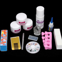 DIY-Kit de puntas de acrílico para uñas, guías de pegamento para polvo líquido, Dappen 2024 - compra barato