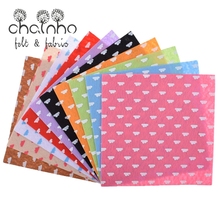 Tela no tejida de fieltro estampada, tejido de poliéster de 1mm de grosor para muñecas para coser artesanías, paquete de patrón de decoración del hogar, 10pcs15x15cm 2024 - compra barato