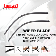 Wiper Blade for Mercedes Benz GLK Class X204 (2008-Onwards) 1set 22"+19",Flat Aero Beam Windscreen Wiper Frameless Soft Blades 2024 - buy cheap