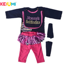 KEIUMI-ropa de muñeca Reborn de 22-23 pulgadas, pelele negro con babero, accesorios para muñecas recién nacidas, regalo de Navidad para niños 2024 - compra barato