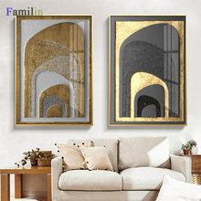 Abstract Gold Black Luxury Nordic Canvas Art Painting Home Decor Wall Art Retro Print Living Room Vintage Minimalist Picture 2024 - buy cheap