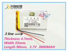 The tablet battery 3.7 v lithium polymer battery 3000 mah 475590 mobile power supply tablet 7 'tablet 2024 - buy cheap