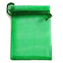 100 piezas verde oscuro Organza bolsas decoración de boda Drawable embalaje bolsas joyería del Organza bolsas y bolsas 2024 - compra barato