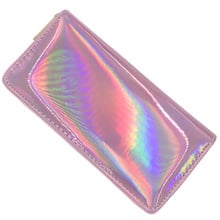 Monedero con hologramas para mujer, cartera de mano a la moda, bolso largo, organizador de tarjetas con cremallera, 2019 2024 - compra barato