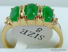 Бесплатная доставка >>> зеленый камень, 3 бусины, желтое хрустальное кольцо, размер: 789 2024 - купить недорого