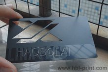 Black Metal Card High quality CUTOUT Stainless steel business card metal card printing name cards 2024 - buy cheap