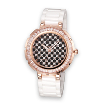 Reloj de cerámica de cristal completo para mujer, cronógrafo de cuarzo japonés con diamantes de imitación, reloj fino de hora, regalo de cumpleaños de lujo para chica 2024 - compra barato