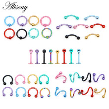 Alisouy 1PC G23 Titanium 16G Nose Rings Ear Piercing Labret Nose Lip Eyebrow Tongue Ear Piercings Captive Bead Ring Body Jewelry 2024 - buy cheap