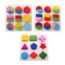 3D деревянные пазлы, детские игрушки, красочная геометрическая форма, познавание Монтессори, детские деревянные головоломки, обучающие игрушки 2024 - купить недорого