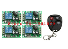 Controle remoto sem fio dc 12v 10 a 1 canal rf 55*32*16mm receptor 4 peças & 1 peça transmissor 2024 - compre barato