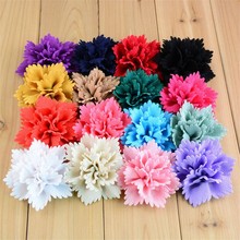 120pcs/lot Wholesale 3.15'' Handmade Chiffon Fabric Flowers For Wedding Boutique Hair Accessories 16colors U Pick FH58 2024 - buy cheap