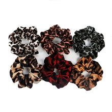 1Pc Leopard Scrunchies Lady Stretch Scrunchie Women Elastic Hair Bands Girls Headwear Animal Printed Hair Ties Ponytail Holder 2024 - buy cheap