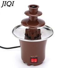 JIQI-Mini fuente de Chocolate de 3 capas, máquina para hacer Fondue en cascada, exposición en casa, boda, fiesta de cumpleaños, enchufe de la UE/EE. UU./Reino Unido 2024 - compra barato