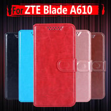 For ZTE Blade A610 Case Luxury PU Leather Back Cover Case For ZTE Blade A610 A 610 Case Flip Protective Phone Bag Skin With Slot 2024 - buy cheap