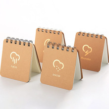 Weather Forecast Mini Coil Book Pocket 70 Sheets Blank Paper Diary Notepad Students Memo Notebook Stationery Office Supplies 2024 - buy cheap