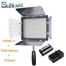 YongNuo YN300 III YN-300 lIl 3200K-5500K Pro LED Video Light NP-F550 аккумулятор и зарядное устройство для Sony Canon Nikon Camera DC Camcorder 2024 - купить недорого