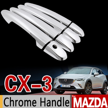 for Mazda CX-3 2016 2017 2018 Chrome Door Handle Cover Trim Set CX3 CX 3 Never Rust Car Accessories Stickers Car Styling 2024 - buy cheap