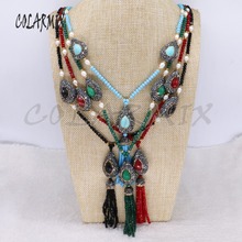 Wholesale Fashion crystal beaded necklace handmade  jewelry necklace rhinestone necklace gift for lady 3948 2024 - buy cheap