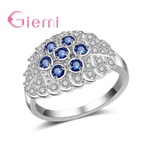 100% Ture Love 925 Sterling Silver Rings Exquisit Finger Bague for Women Girls Shiny Cubic Zirconia Jewelry For Women Anel 2024 - buy cheap