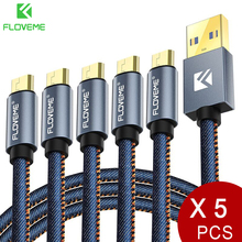 FLOVEME 5Pcs/Lot Original Micro USB Cable 2.1A Fast Charger Data Sync 30cm 1m 2m Phone Cables For Samsung Xiaomi LG Android Cabo 2024 - buy cheap