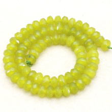 5x8mm Faceted yellow chalcedony abacus shaped loose beads 15" 2pcs/lot DIY beautiful women jewelry making wholesale retail 2024 - buy cheap