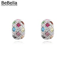 BeBella-pendientes cuadrados de cristal con cristales Swarovski, joyería original, a la moda, para niñas y mujeres 2024 - compra barato