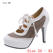 Women High Heel Shoes Platform Pumps Woman High Heels Party Wedding Shoes Kitten Heels Plus Size 34 - 40 41 42 43 2024 - buy cheap