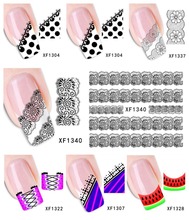 100Sheets XF1299-XF1371 Nail Art Flower Water Tranfer Sticker Nails Beauty Wraps Foil Polish Decals Temporary Tattoos Watermark 2024 - buy cheap