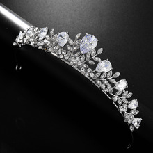 Elegant  Zircon Bridal Crowns And Tiaras Wedding Hair Accessories CZ Coroa Novia Bijoux Cheveux Women Princess Crown Headband 2024 - buy cheap