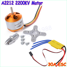 New 100%Brand New and High Quality RC 2200KV  Brushless Motor A2212-6T +  ESC 30A Brushless Motor Speed Controller 2024 - buy cheap