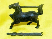 Elaborado chinês estilo antigo estátua cavalo trava e chave 2024 - compre barato