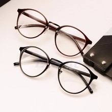 Женские и мужские оправы для очков, простые зеркальные круглые очки, модные очки кошачий глаз 2024 - купить недорого